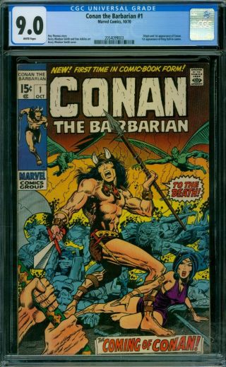 Conan The Barbarian 1 Cgc 9.  0 - White Pages