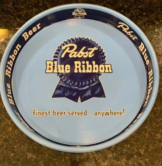Vtg Pabst Blue Ribbon Beer Tray Finest Beer Served.  Anywhere Tray No 1023