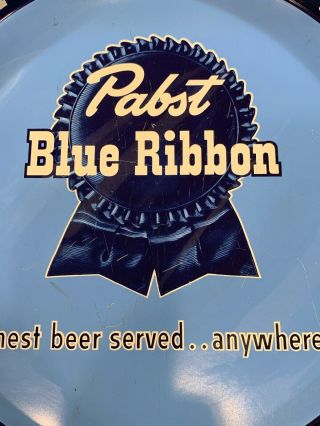 Vtg Pabst Blue Ribbon Beer Tray finest beer served.  anywhere Tray No 1023 2
