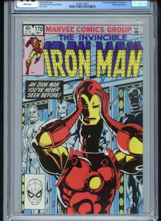 Iron Man 170 First Jim Rhodes Cgc 9.  6 White Pages