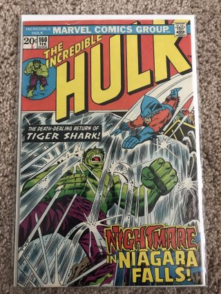 The Incredible Hulk 160 (feb 1973,  Marvel) Marvel Comics Fine Very Fine