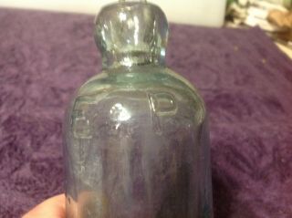 E Provo Salem,  Mass embossed Hutchinson bottle 4