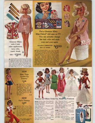 1965 Paper Ad Doll Misty Tammy Tressy Posable Mary Poppins Heidi Pocketbook