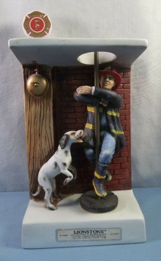 1975 Dalmatian Dog And Fireman Liquor Decanter