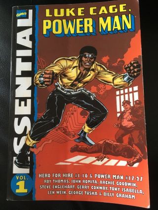 Essential Luke Cage Power Man Vol 1 First Printing Marvel Comics