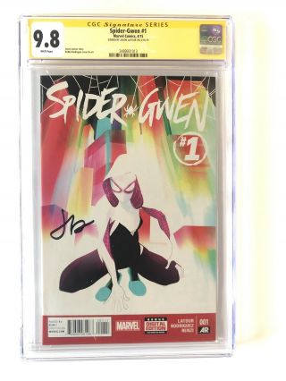Spider - Gwen 1 Cgc Ss 9.  8 Signed By Latour.  Movie Coming ?