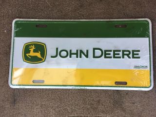 Rare John Deere Collectable License Plate In Shrink Wrap Collectible