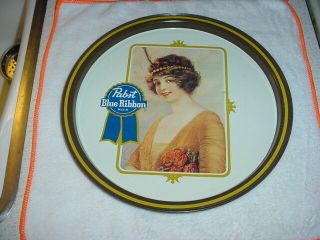 10.  75 " Vintage Pabst Blue Ribbon Beer Serving Tray Collectible Breweriana