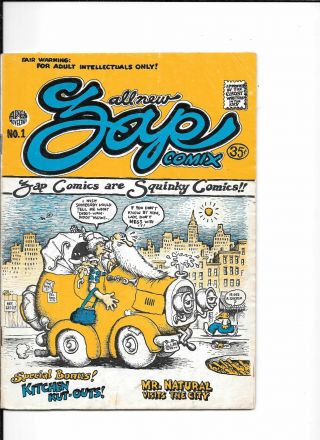 Underground Comic,  Zap Comix 1 3rd Print,  R Crumb