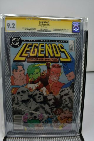Legends 3 Cgc 9.  2 Signed By Len Wein Dc 1987 1st Appearance Of Suicide Squad