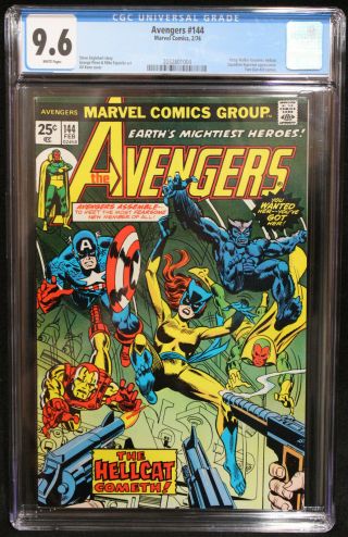 Avengers 144 - Cgc 9.  6 (nm, ) Feb.  1976 - Key Issue - 1st Hellcat (patsy Walker)