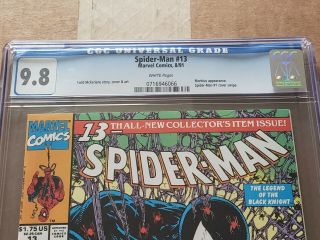 Spider - Man 13 Newsstand UPC Variant CGC 9.  8 NM/MT Marvel 1991,  Todd Mcfarlane 3