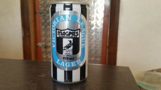 Rare Victorian League Larger Collingwood Magpies Afl Football Beer Can
