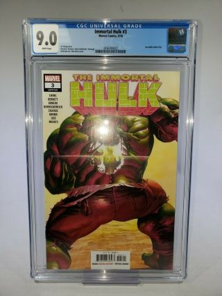Immortal Hulk 3 Marvel Comic 9/18 Cgc 9.  0