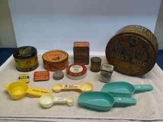 Vintage Antique Advertising Tins,  Wizard,  Mione,  Simoniz,  Westinghouse,  More