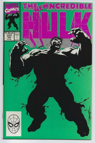 Incredible Hulk 377 Nm - (marvel,  1990) 1st Professor Hulk