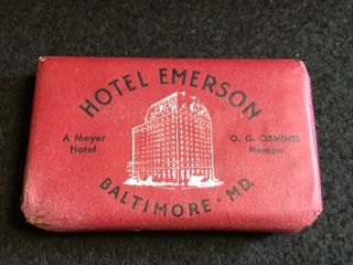 Vtg Hotel Emerson Baltimore Maryland Meyer Hotels Ivory Soap O.  G.  Clements