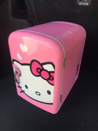 Vintage Hello Kitty Personal Mini Fridge With Car And Electric Adapters
