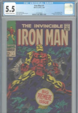 Iron Man 1 Marvel Silver Age Cgc 5.  5 Condtiion