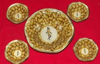 Vintage Planters Peanut Tin Nut Bowls Set