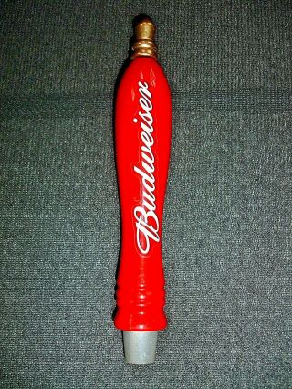 Budweiser Lager - Beer Tap Handle (traditional Pub Style) Red - Mini (shot Gun)