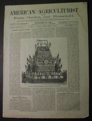 1879 - 1st Cheese Dairy Fair,  York - Thurber Bros.  - Illustrated Article