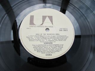 HAWKWIND LP HALL OF THE MOUNTAIN GRILL UK 1974 1st PRESS NEAR A - 2U 3