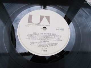 HAWKWIND LP HALL OF THE MOUNTAIN GRILL UK 1974 1st PRESS NEAR A - 2U 4