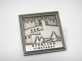 Vintage Collectible Pin: Sterling Vineyards Design & Quality