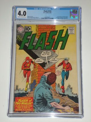 Flash 123 (1961 Dc) Cgc 4.  0 1st Earth Ii,  1st Golden Age Flash In Silver Age