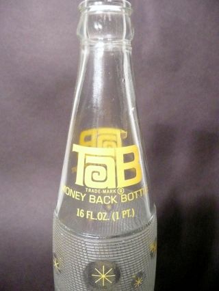 Vintage Acl Soda Pop Bottle - Tab From Coca - Cola - Type 1 - 16 Oz Acl Pop