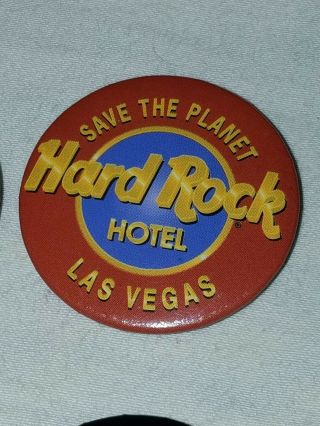 5 Vintage 1980s - 90s Hard Rock Cafe Advertising Pinback Buttons,  Las Vegas