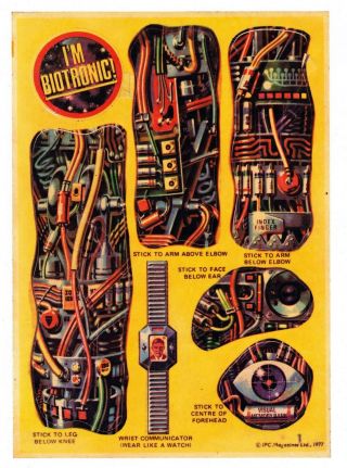2000ad Biotronic Stickers From Prog 2