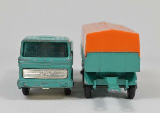 Old Vtg 1960 ' s MATCHBOX MERCEDES Semi Truck & Trailer Set Series 1 & 2 3
