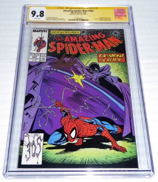 Spider - Man 305 Cgc Ss Signature Stan Lee Autograph Prowler & Black Fox