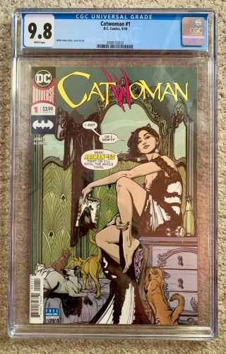 Catwoman 1 Cgc 9.  8 Joelle Jones Dc Comic Nm/mt