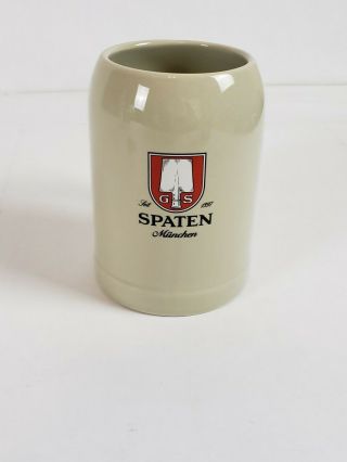 Spaten Munchen Brewery 0.  5l Glazed Ceramic Beer Stein Rastal Germany Mug Cup