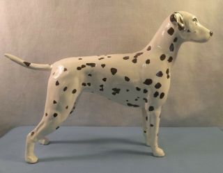 Vintage Hand Made Liver Dalmatian Dog Statue