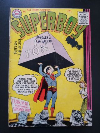 Superboy 44 - Lana Lang Exposed Superboy - (oct 1955,  Dc) - Gd/vg