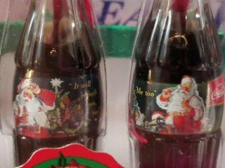 Six Evolution of Santa Coca Cola Bottle Ornaments 1931 - 1936 set 1 5