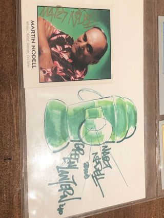 Green Lantern Creator MARTIN NODELL HAND - DRAWN SKETCH & DC Cards Signed Art 2