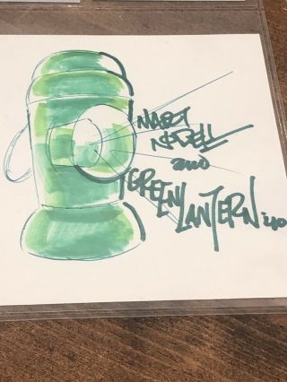 Green Lantern Creator MARTIN NODELL HAND - DRAWN SKETCH & DC Cards Signed Art 4