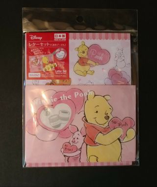 Japan Disney Winnie The Pooh Letter Set (letter Sheet,  Envelope,  Sticker)