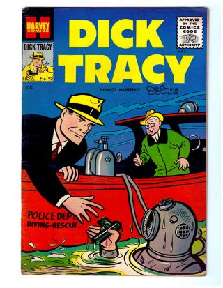 Dick Tracy Comics Monthly 93 In Vf - A Harvey 1955 Golden Age Comic