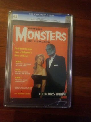 Famous Monsters Of Filmland Issue 1 Cgc 4.  5 Warren Publishing Comics Book Mag