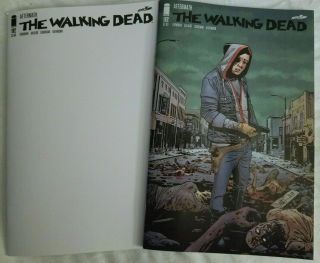 The Walking Dead 192 Both Cover Set Main,  Blank Death Of Rick Grimes Key 193