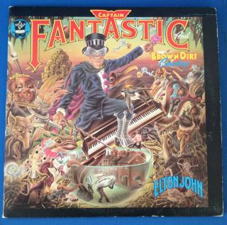 Elton John Captain Fantastic And The Brown Dirt Cowboy Vinyl Lp Album W/booklets