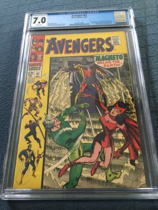 The Avengers 47 - Cgc 7.  0 White Pages.  1st Appearance Dane Whitman - Black Knight
