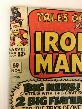 Tales Of Suspense 59 Marvel Comics 1964 Iron Man Captain America Classic Cover 2