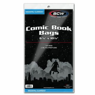 500 Bcw Current Comic Book Regular Poly Bags And Acid Backer Boards